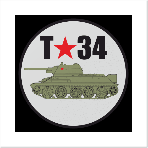 T-34-76 tank Wall Art by FAawRay